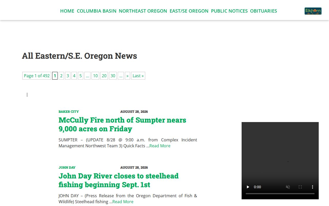 Harney County crime and court record news source, Elkhorn Eastern and Southeast Oregon section